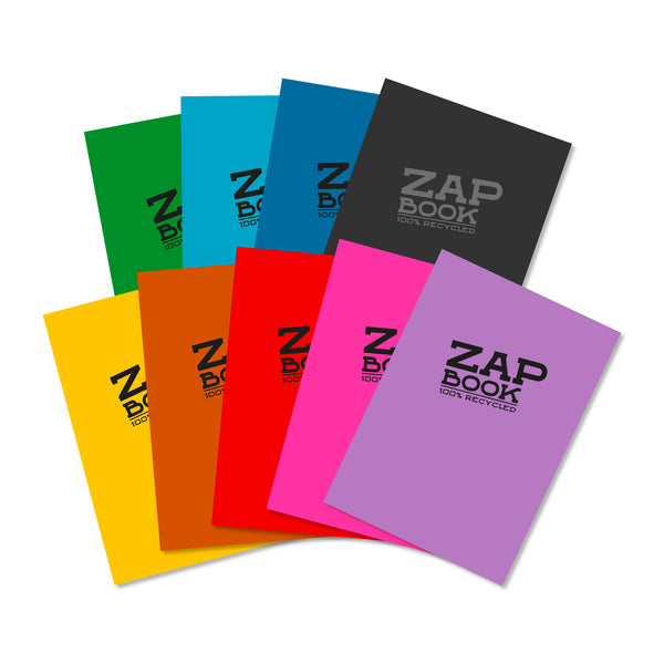 ZAP Book 100% recyclé, carnet relié 320 pages, A6