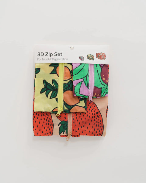3D ZIP SET BACKYARD FRUIT — by Baggu