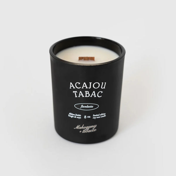 CANDLE, Mahogany wood and Tobacco — by Flambette