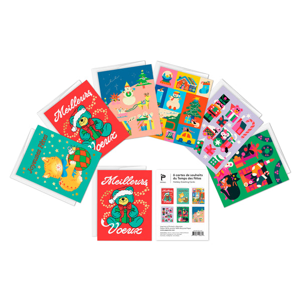 6 HOLIDAY GREETING CARDS BOXSET (French) — 2024 COLLECTION