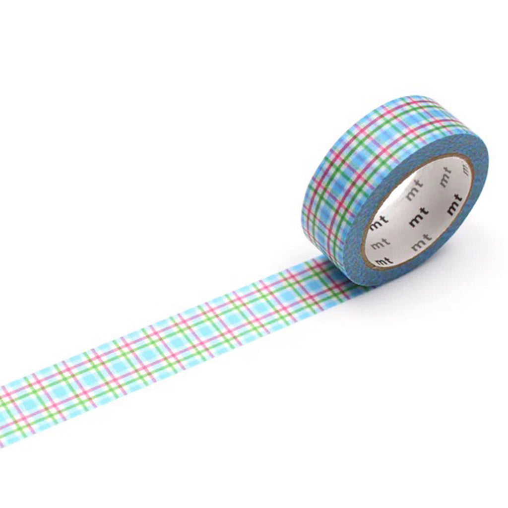 MT WASHI TAPE COLORFUL CHECKERED BLUE — by Kamoi Kakoshi