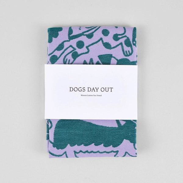 "DOGS DAY OUT" TEA TOWEL — by Cari Vander Yacht