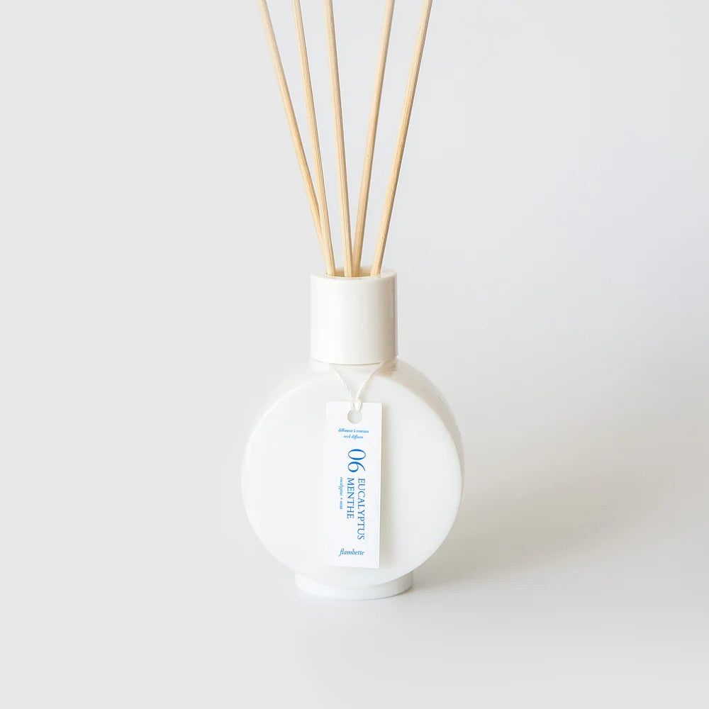 REED DIFFUSER, Eucalyptus + Mint — by Flambette