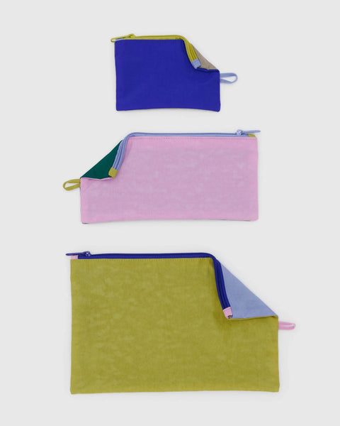 FLAT POUCH SET (PLEIN AIR) — by Baggu