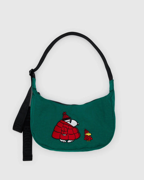 MEDIUM CRESCENT BAG (SNOOPY & WOODSTOCK) — by Baggu