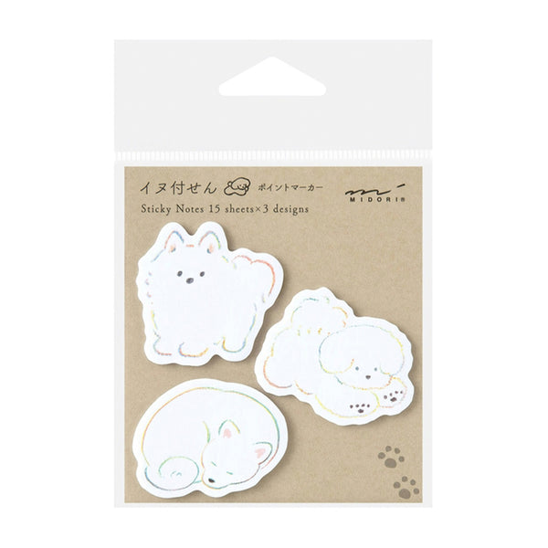 STICKY NOTES "WHITE DOGS" — by Midori