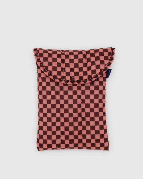 PUFFY TABLET SLEEVE 8" (PINK BROWN CHECK) — by Baggu