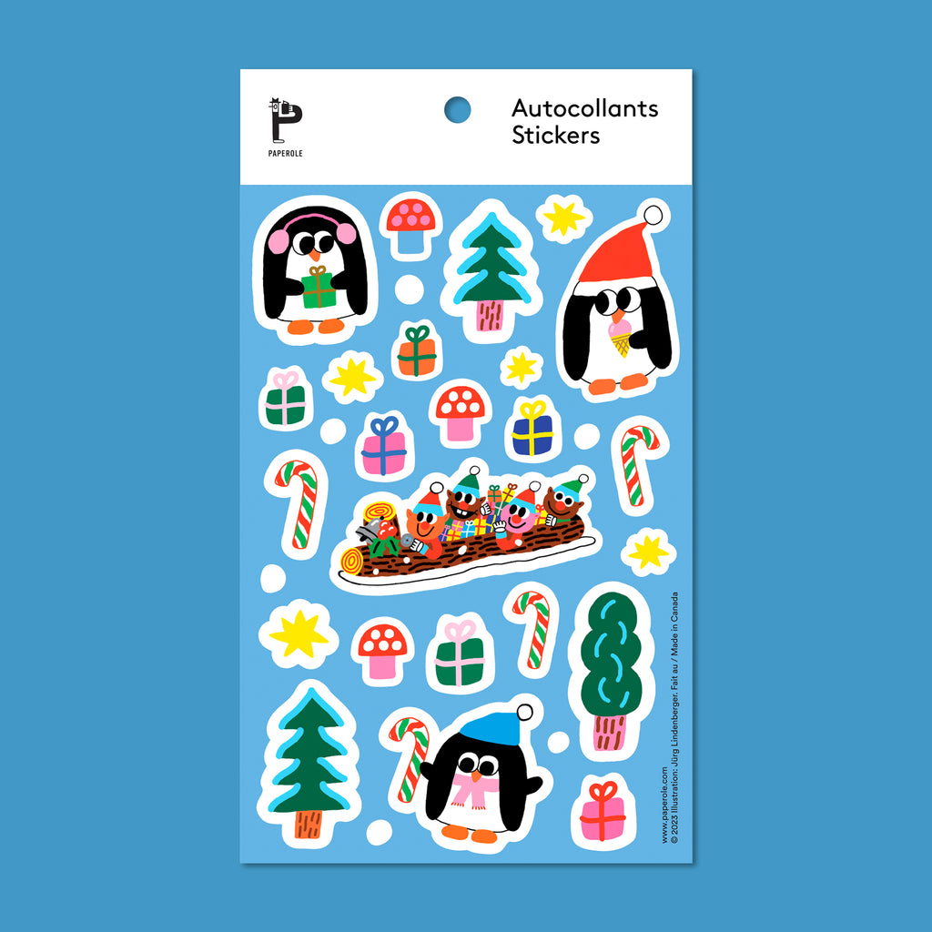 “HOLIDAY PENGUINS” – Sticker Sheet