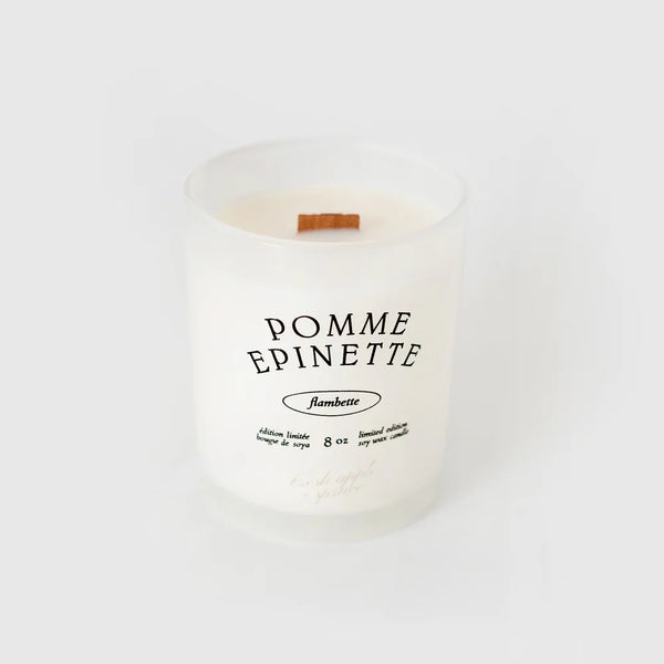 CANDLE, Fresh Apple and Spruce — by Flambette