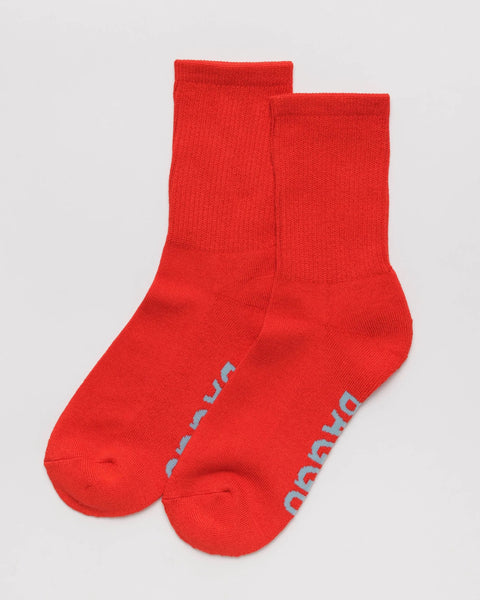 RIBBED SOCK “CANDY APPLE” (Multiple sizes) — by Baggu