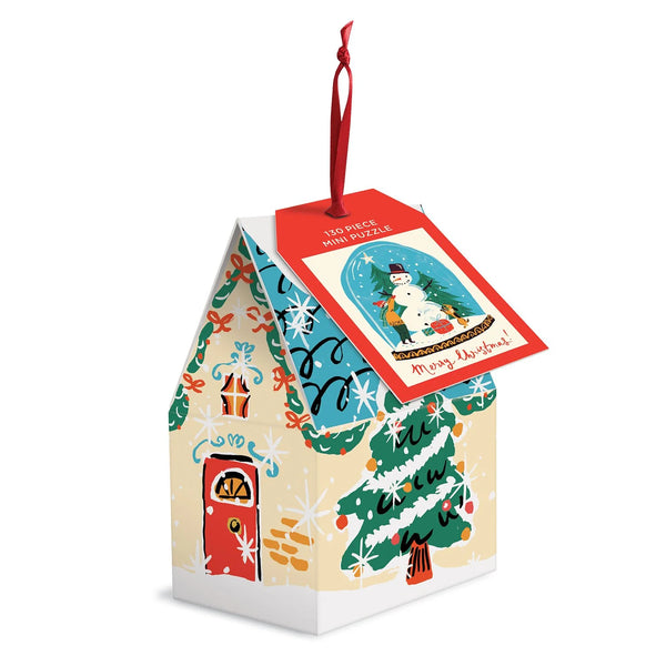 SNOW GLOBE 130 PIECES MINI PUZZLE ORNAMENT — by Galison