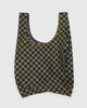 STANDARD "PEAR NAVY CHECK" REUSABLE BAG — by Baggu