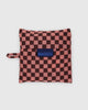 STANDARD "PINK BROWN CHECK" REUSABLE BAG — by Baggu