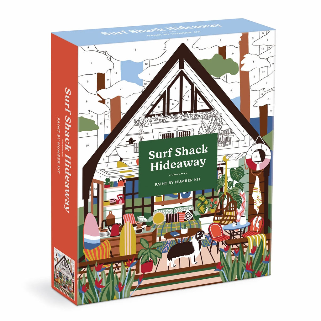 “SURF SHACK HIDEAWAY” PAINT BY NUMBER KIT — by Galison