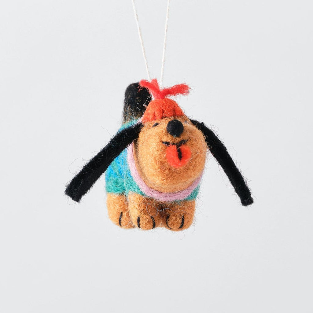 "WIENER" HANGING FELT ORNAMENT — by Cari Vander Yacht