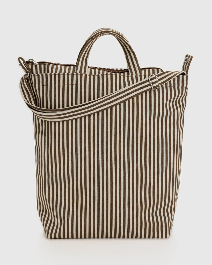 ZIP DUCK BAG BROWN STRIPE — by Baggu