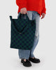 ZIP DUCK BAG NAVY GREEN CHECK — by Baggu