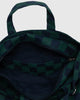 ZIP DUCK BAG NAVY GREEN CHECK — by Baggu