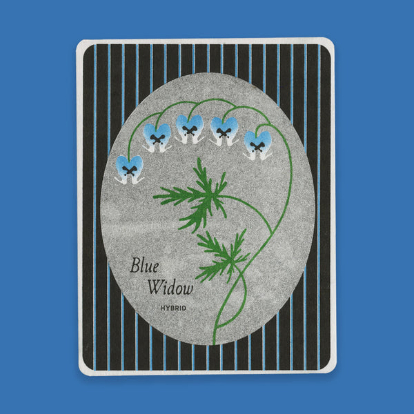 BLUE WIDOW (Risography), 5” X 6.5”  — by Aless MC