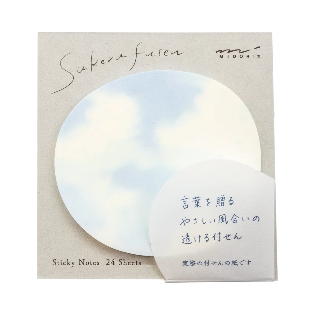 BLOC DE NOTES AUTOCOLLANTES « TRANSPARENCY SKY LIGHT BLUE » — par Midori