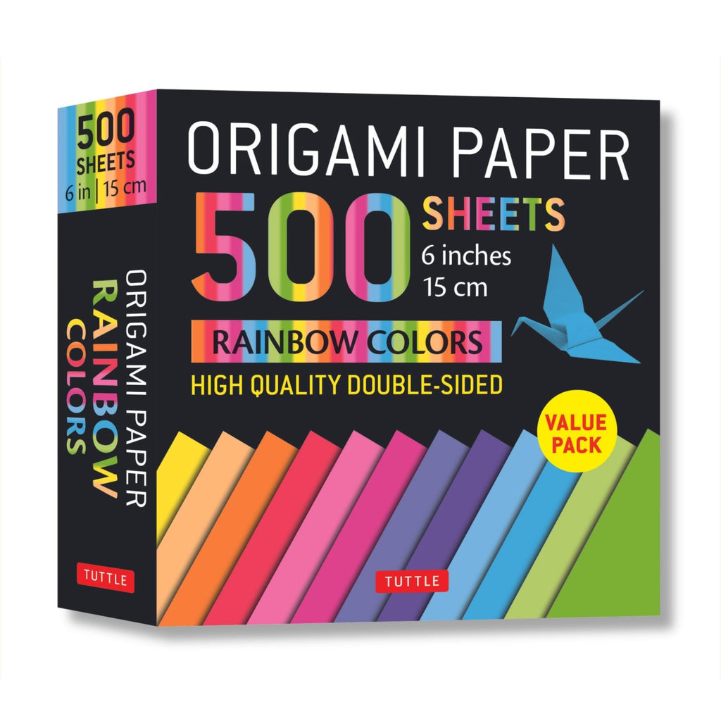 ORIGAMI PAPER 500 SHEETS RAINBOW COLORS 6x6"