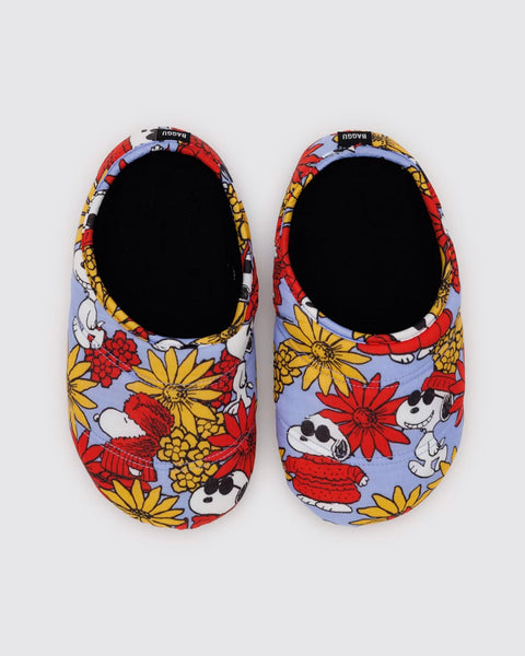 PUFFY SLIPPER “FLORAL SNOOPY” (Multiple sizes) — by Baggu