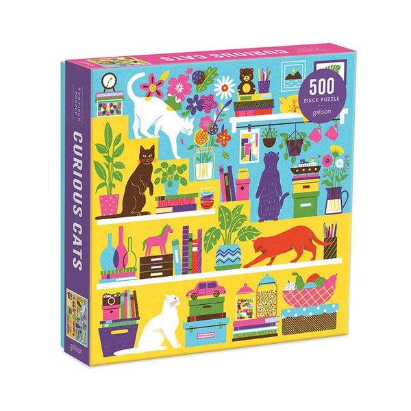 CASSE-TÊTE CURIOUS CATS DE 500 MORCEAUX — par Galison