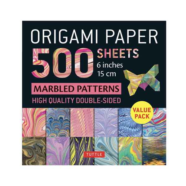 500 FEUILLES D'ORIGAMI À MOTIFS MARBRÉS — par Tuttle